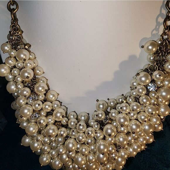 J CREW PEARL STATEMENT NECKLACE 24:+3" - Picture 5 of 10